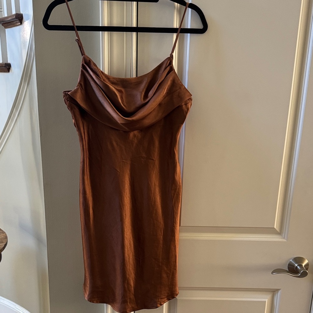 Elegant Brown Mini Dress